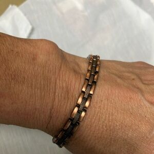 Elegant Copper and Black Bracelet